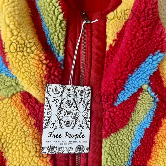 SOLD ‼️ Free people mountain air jacket fall winter coat designer rainbow hoodie - Picture 5 of 12